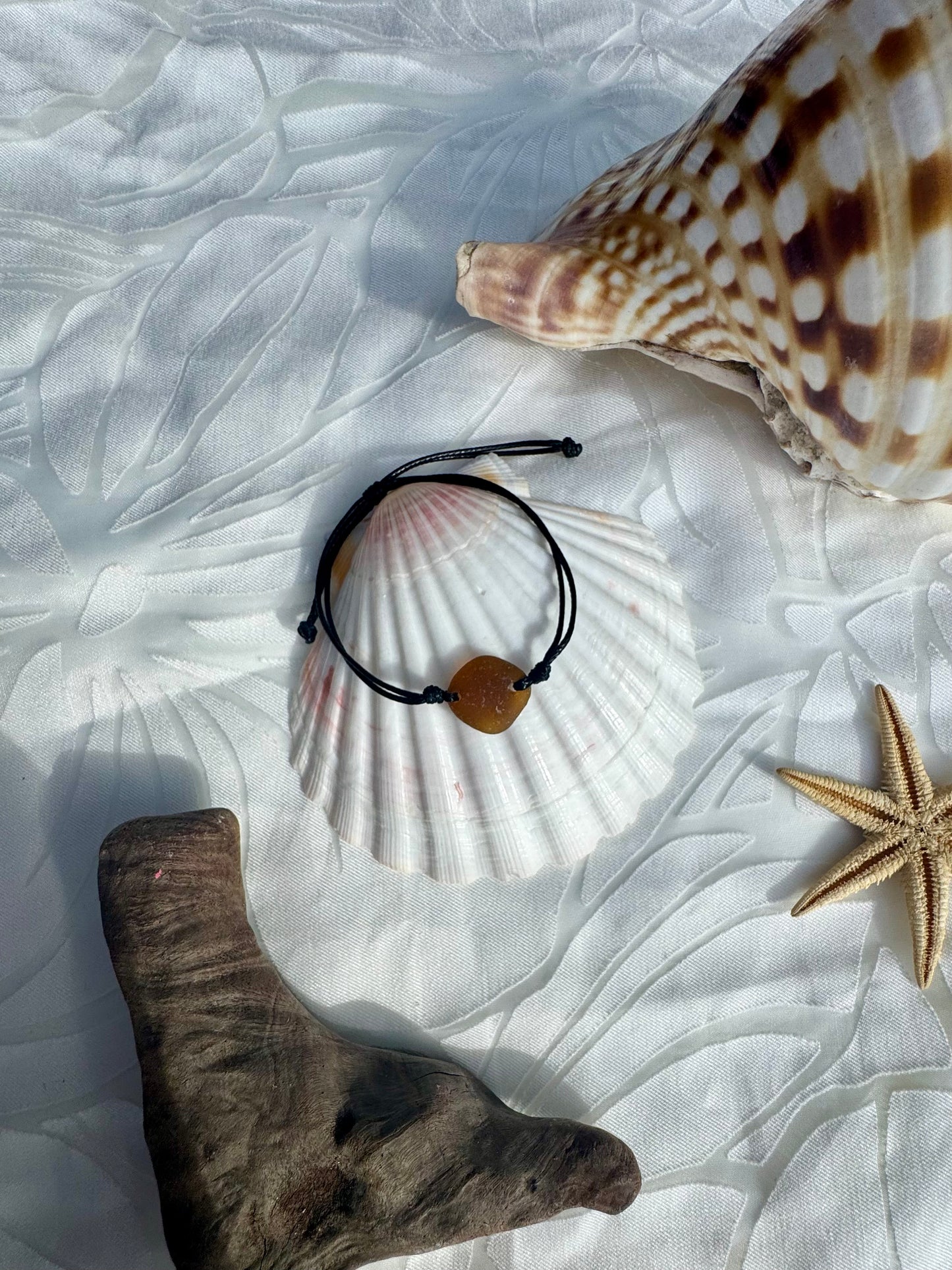 Brown Seaglass bracelet