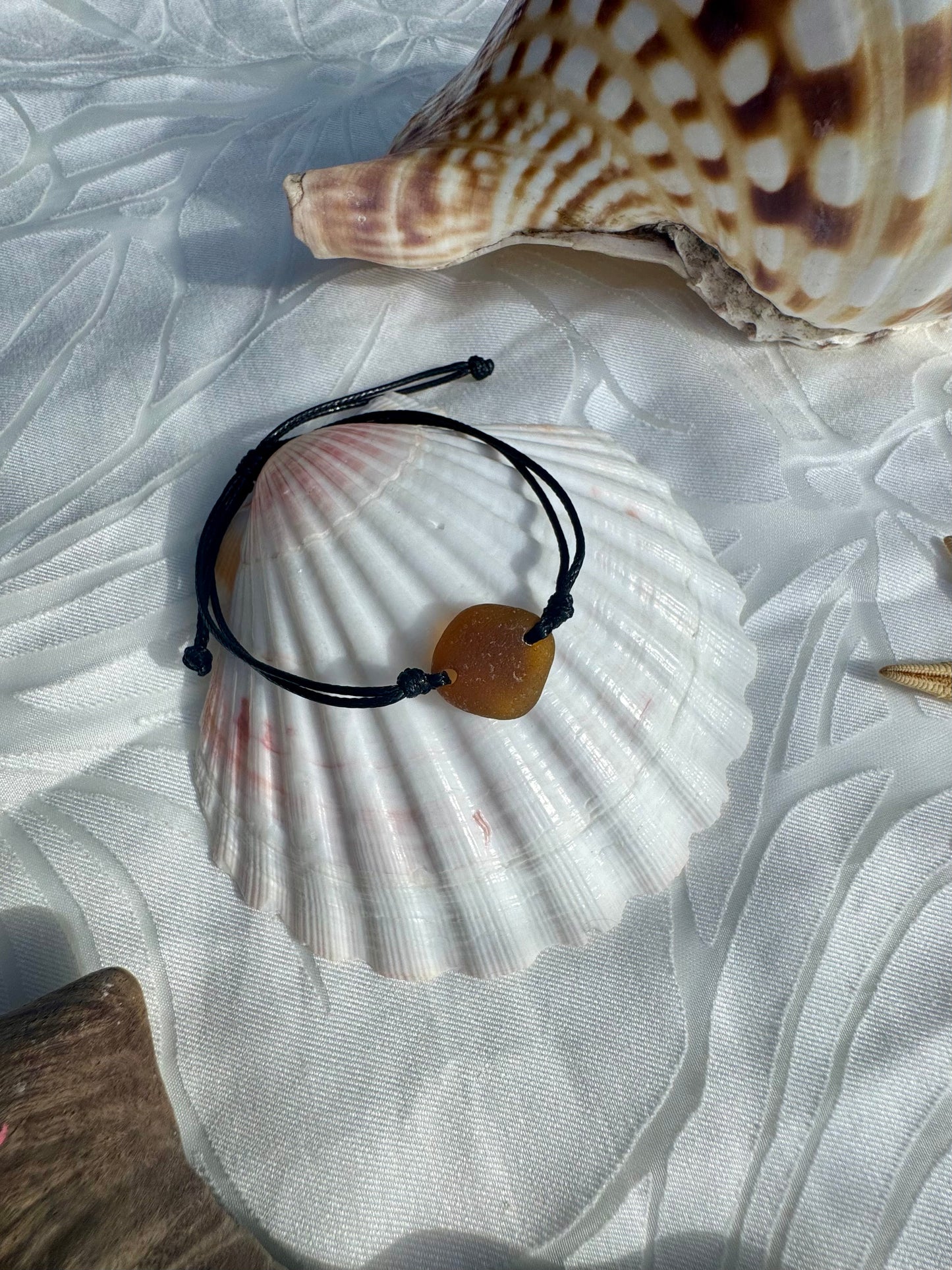 Brown Seaglass bracelet