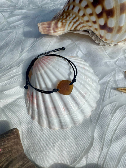 Brown Seaglass bracelet