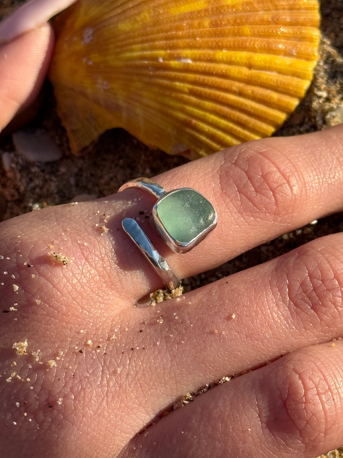 Turquoise Seaglass Ring