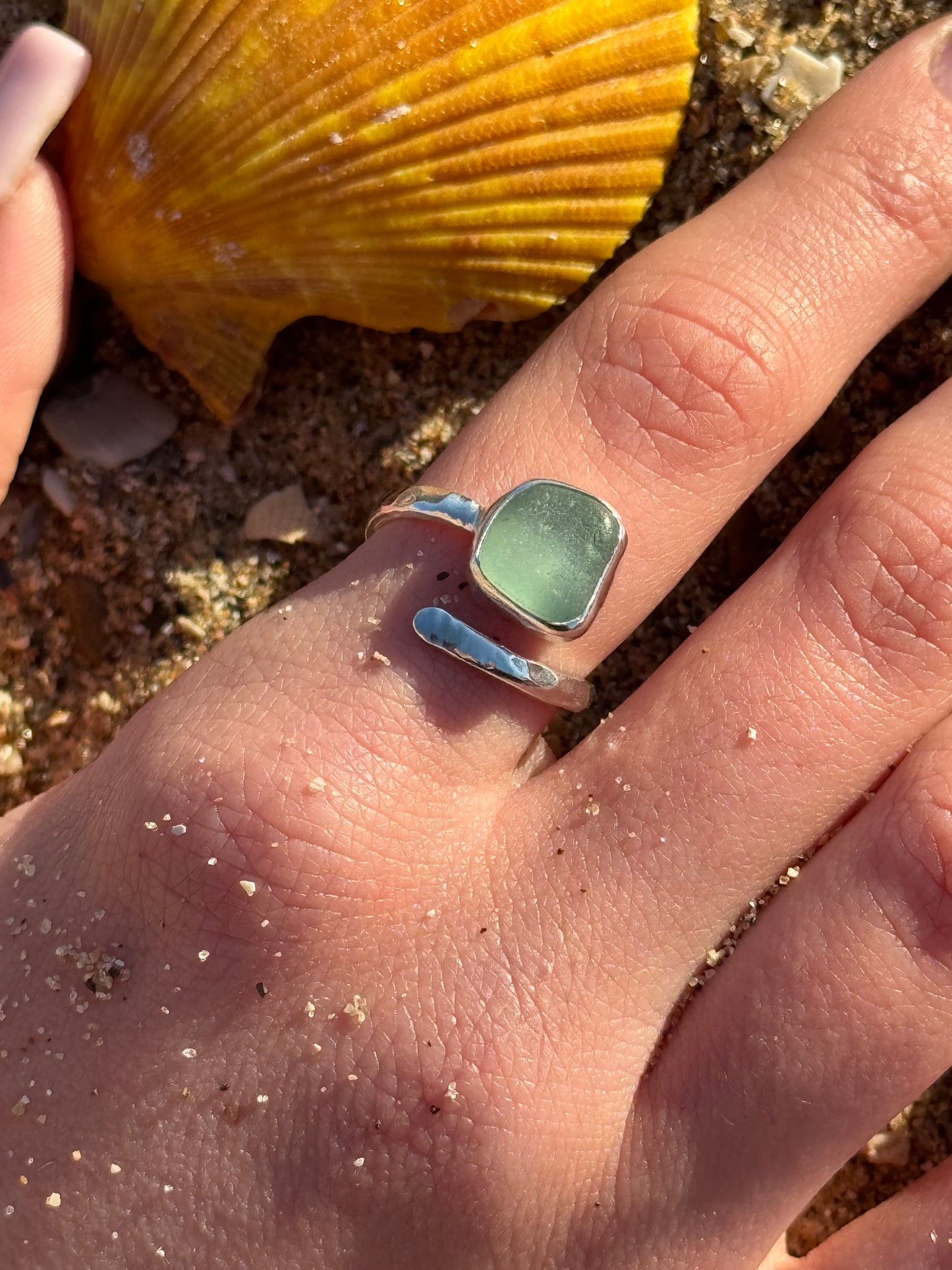 Turquoise Seaglass Ring