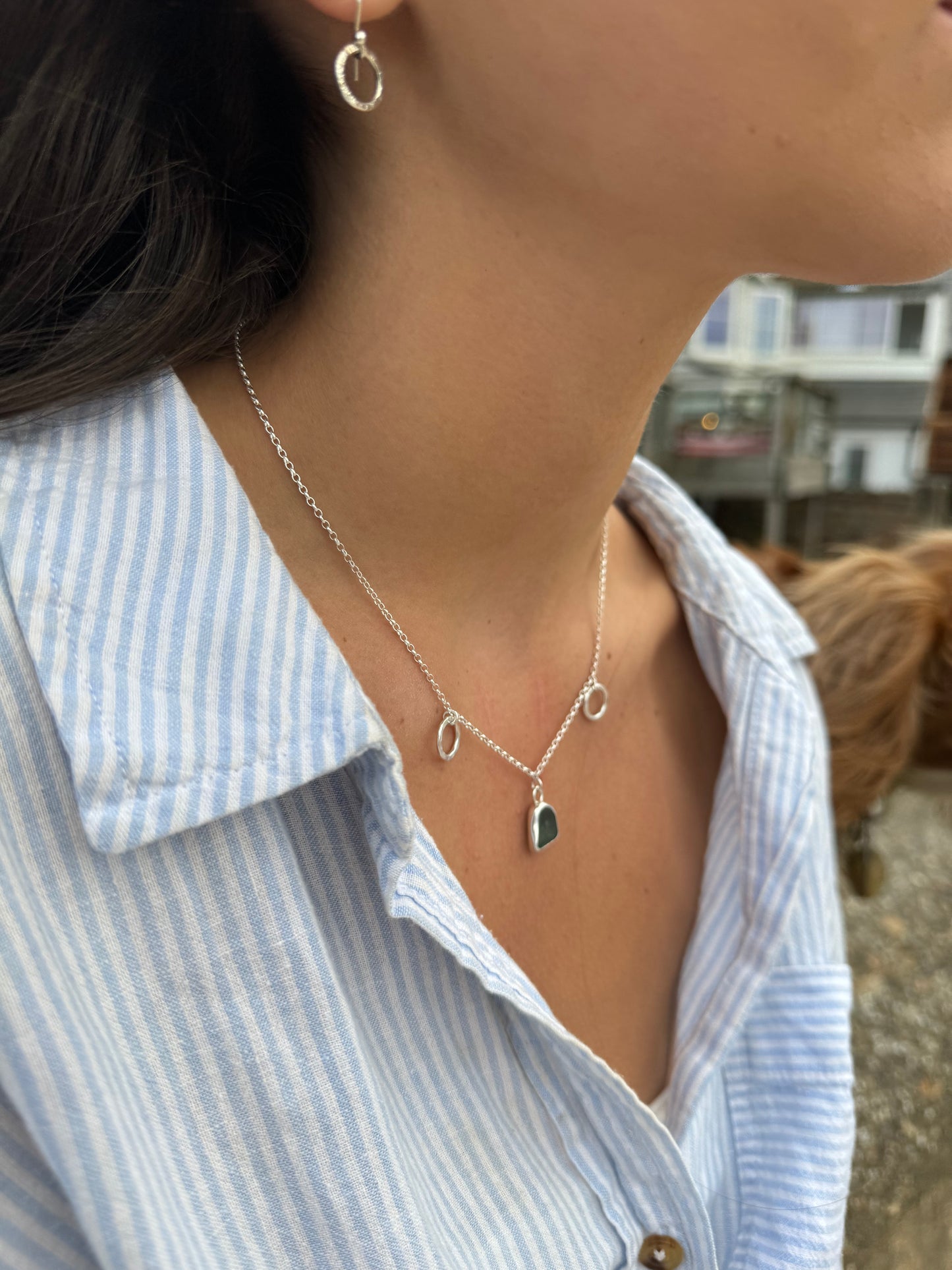 Seaglass charm necklace