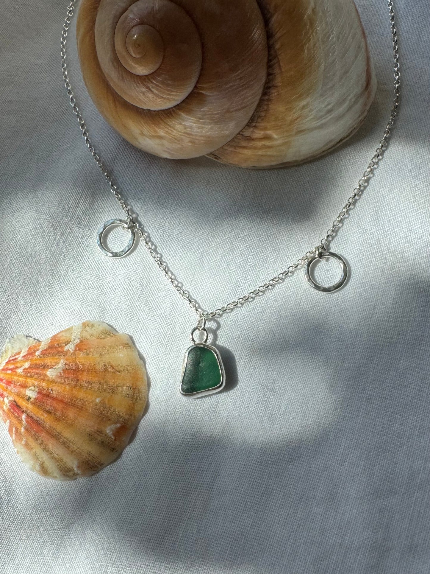 Seaglass charm necklace