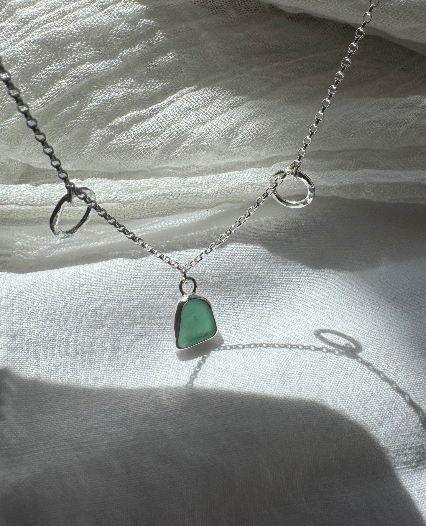 Seaglass charm necklace