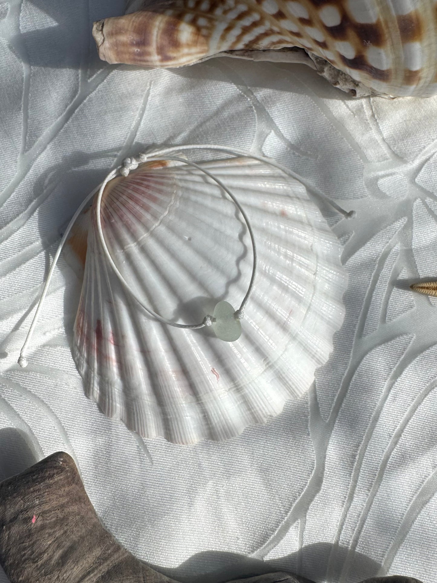 White Seaglass Bracelet