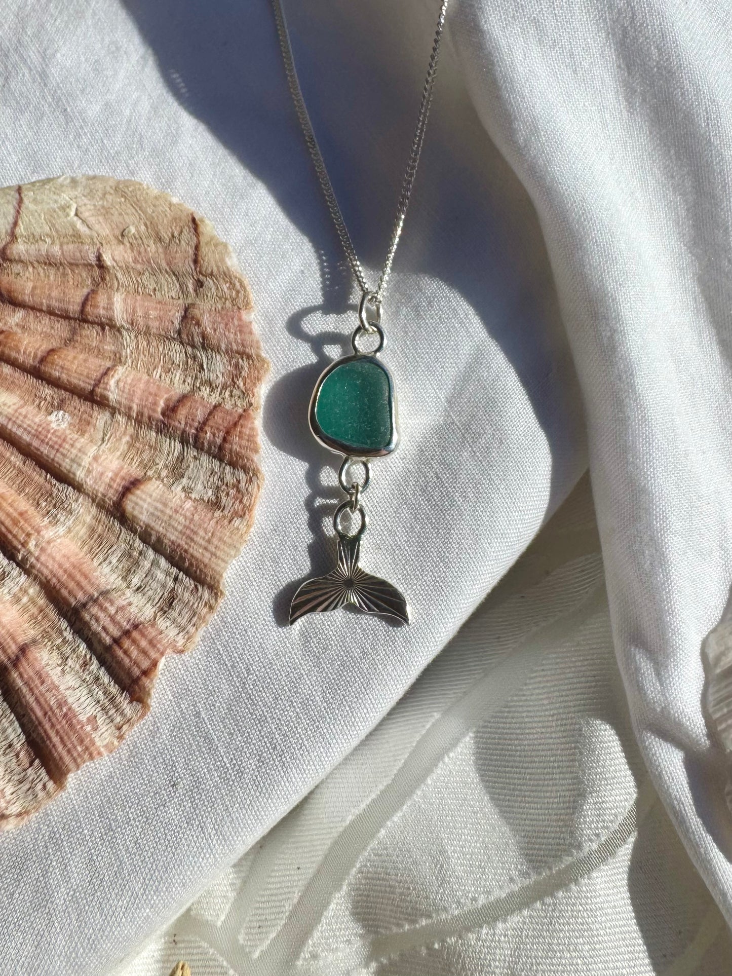 Turquoise whale necklace